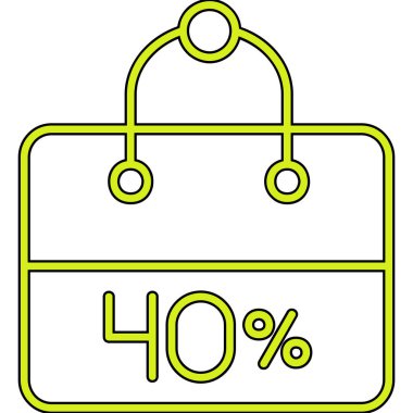 Alışveriş poşeti simgesi, vektör illüstrasyonu