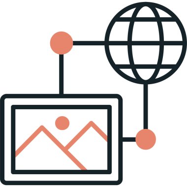 ağ simgesi, vektör illüstrasyonu.