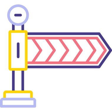 Yol tabelası. vektör illüstrasyonu