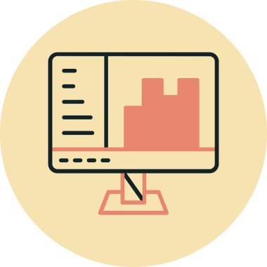 Bilgisayar. Web simgesi basit illüstrasyon