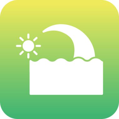 Yaz güneş simgesi, vektör çizim