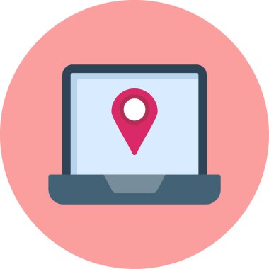 gps harita pin simgesi doldurulmuş dış hat biçimi