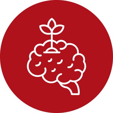 Beyin. Web simgesi basit tasarım