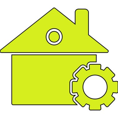 ev ikonu, vektör illüstrasyonu. düz tasarım biçimi.