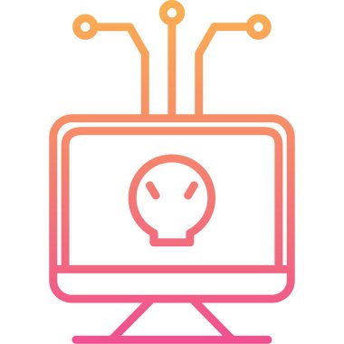 robot. Web simgesi basit illüstrasyon