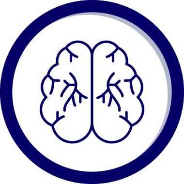 Moda Biçimli Beyin Simgesi İzole Arkaplan