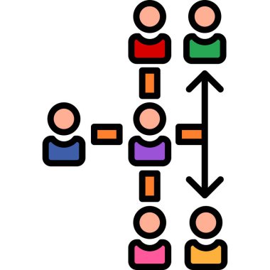 iş stratejisi renk vektörü illüstrasyonu
