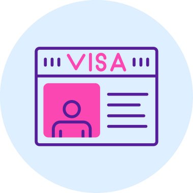 vize simgesi vektör illüstrasyonu