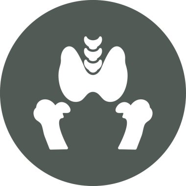 İnsan iskeleti silueti ikon vektör çizim logosu