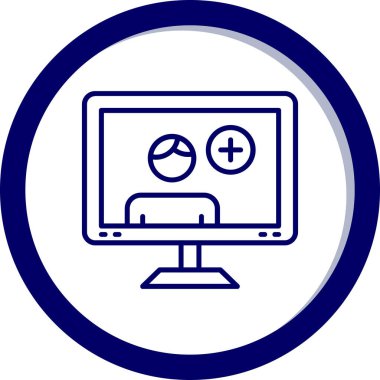 ekran simgesi illüstrasyonlu dizüstü bilgisayar