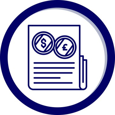 Euro nota vektör simgesi. bicolor düz sembol, kobalt ve gri renkler, yuvarlak açılar, beyaz arkaplan