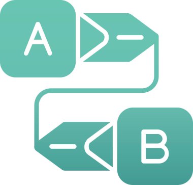 harf ve sayılarla iki renk düğmesi