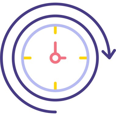 Saat simgesi. Web için basit zaman vektör simgeleri çizimi