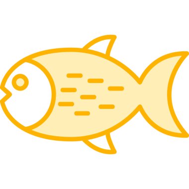 balık simgesi vektör illüstrasyonu