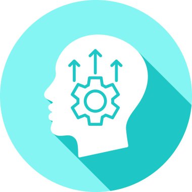 beyin vektörü düz simgesi