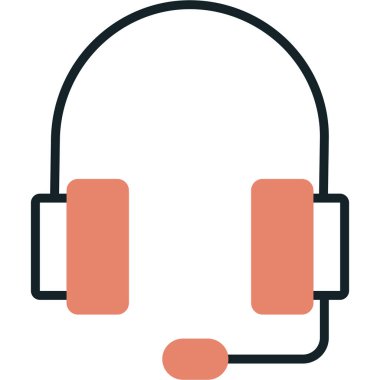 kulaklık simgesi vektör illüstrasyonu