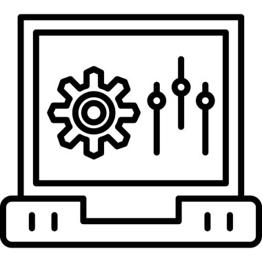 Bilgisayar. Web simgesi basit illüstrasyon