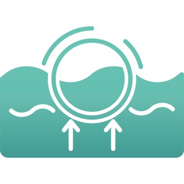 güzel su kabartma vektör simgesi