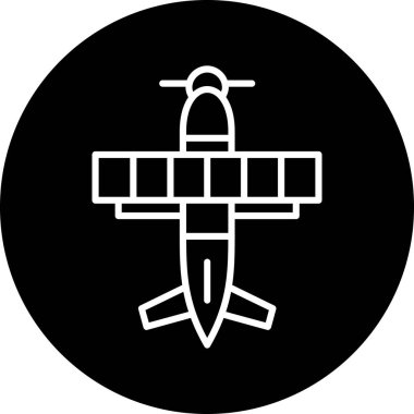 Bir helikopter simgesinin vektör illüstrasyonu
