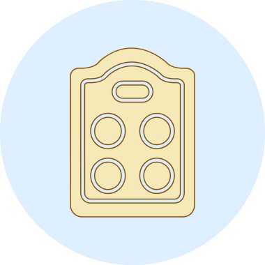 Bir araba simgesinin vektör illüstrasyonu