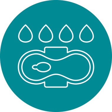 Bir yüzme havuzu simgesinin vektör çizimi