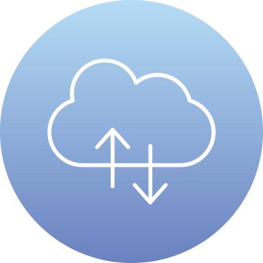 bulut hesaplama vektörü simgesi