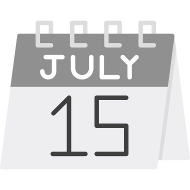 5 Temmuz - takvim simgesi - takvim düz vektör illüstrasyonu