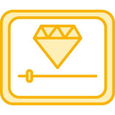 Elmas. Web simgesi basit illüstrasyon