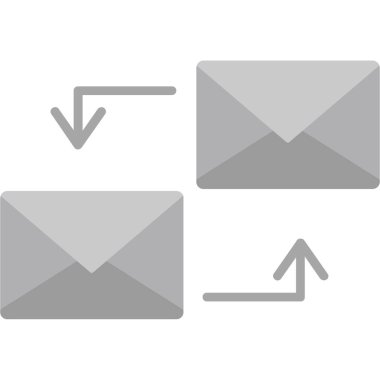 zarf ve posta simgesi. düz dizayn.