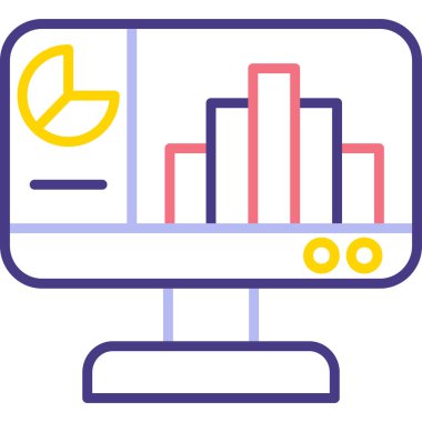analitik grafik vektör simgesi