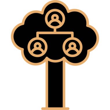 Ağaç simgesi. vektör illüstrasyonu