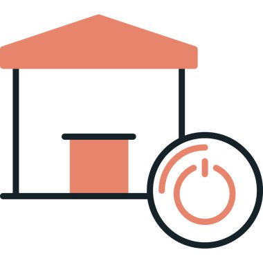 çiftlik ikonu vektör illüstrasyonu