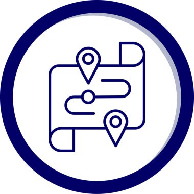 konumu simgesi harita, illüstrasyon vektör