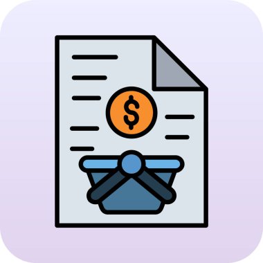 Para Torbası Doldurulmuş Vektör Simgesi Tasarımı