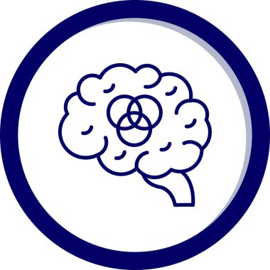 Beyin simgesinin vektör illüstrasyonu