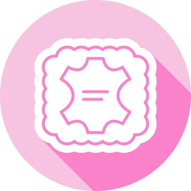 Pembe ve beyaz simgenin vektör illüstrasyonu