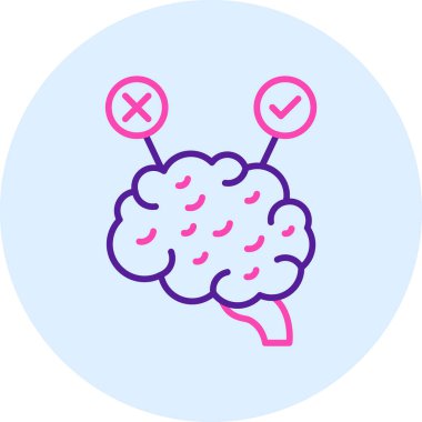 Beyin. Web simgesi basit illüstrasyon