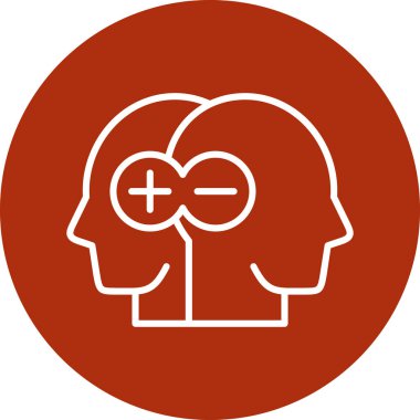 Beyin. Web simgesi basit illüstrasyon