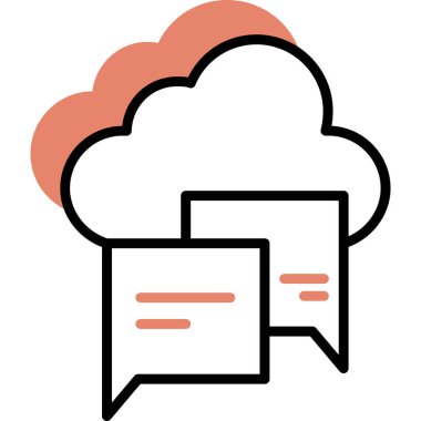 Bulut hesaplama. Web simgesi vektör illüstrasyonu