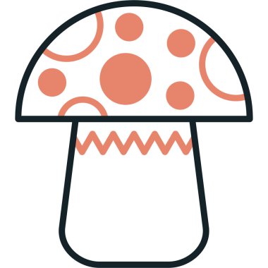 Mantar. Web simgesi basit illüstrasyon