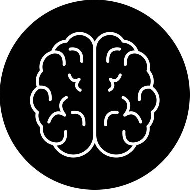 beyin ikonu vektör illüstrasyonu