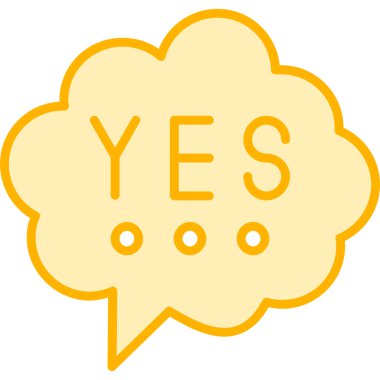 evet web simgesi basit vektör illüstrasyonu