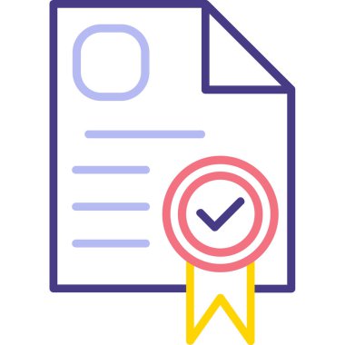 Sertifika. Web simgesi basit tasarım