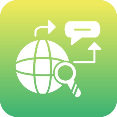 Bir dünya simgesinin vektör illüstrasyonu