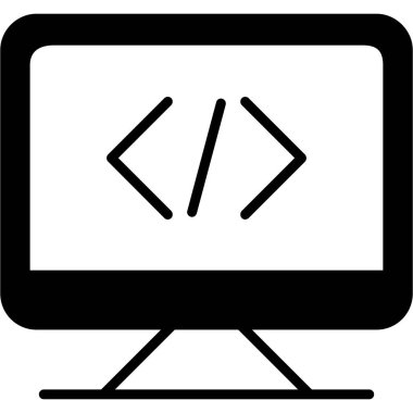 Bilgisayar. Web simgesi basit tasarım