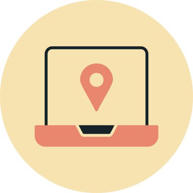 harita pin ikonu vektör illüstrasyonu