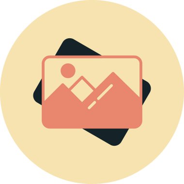 Resim düz vektör simgesi