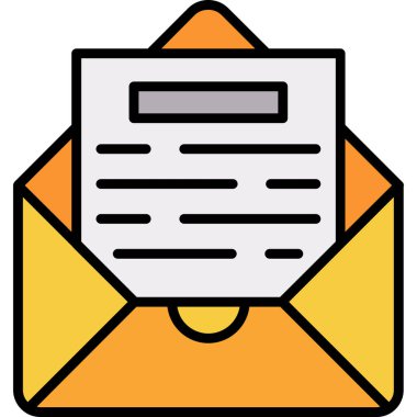 ileti harfi vektör illüstrasyonu