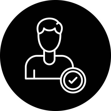 Kişisel rozetin vektör illüstrasyon simgesi