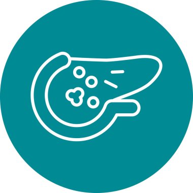 Karaciğer organ simgesi. vektör çizim